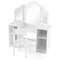 Kids Vanity Table And Chair Set With Removable TriFolding Mirror Princess Makeup  Study Desk 6