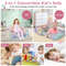 2in1 Flip Out Kids Sofa Chair Detachable Flannel Fabric Cover  Glowing Patterns Convertible Toddler 2