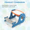 4in1 Toddler Activity Table Convertible Kids Easel With Whiteboard Storage  Bench  WhaleShaped Desi 6