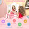 Acrylic Mirror Kids Vanity Set Wooden Makeup Table And Stool For Girls With Drawer Safe Design  Gif 4