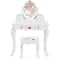Childrens Vanity And Stool Set With 360 Mirror Whiteboard MultiPurpose Makeup And Study Table With 0
