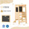 Adjustable Height Toddler Kitchen Step Stool With Chalkboard Wooden Learning Tower For Kids With Sa 7