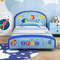 Wood Upholstered Twin Bed Platform With Slat Support Sturdy  Safe Kids Bed Frame 1