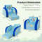 3 In 1 Convertible Flip Open Kids Sofa Lounge Play  Nap Bed For Toddlers 5
