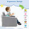 2-in-1 Toddler Fold Out Couch, Convertible Kids Sofa to Lounger with Washable Cover