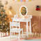 Kids Vanity Set with Lighted Mirror, White Dresser Desk for Girls