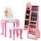 Adjustable Tilt Kids Jewelry Armoire Cabinet With Storage FullLength Mirror Ring Slots Necklace Hoo 7