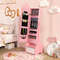 Adjustable Tilt Kids Jewelry Armoire Cabinet With Storage FullLength Mirror Ring Slots Necklace Hoo 3