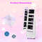 Kids Jewelry Armoire Cabinet With Swivel Base Lockable Wheels  Mirror Safe Spacious Jewelry Storage 7