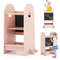 Adjustable Kids Kitchen Tower With Chalkboard And Safety Rail Wooden Montessori Standing Step Stool 7