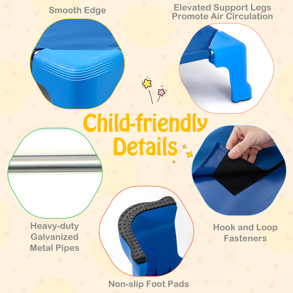 6Pack Stackable Kids Cots Portable 53 Daycare Sleeping Beds With HeavyDuty Frame  SpaceSaving Desig 4