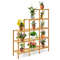 Sturdy Bamboo Shelf Organizer Multifunctional Display Rack With 9 Lattices For Stylish Storage 5