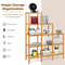 Sturdy Bamboo Shelf Organizer Multifunctional Display Rack With 9 Lattices For Stylish Storage 2