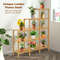 Sturdy Bamboo Shelf Organizer Multifunctional Display Rack With 9 Lattices For Stylish Storage 3