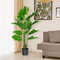 Faux Monstera Deliciosa Plant 5Foot Tall Artificial Tree With Cement Pot For Indoor Outdoor Use 0
