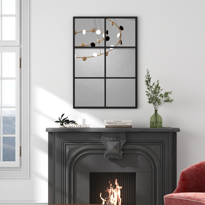 Modern 3Layered Metal Frame Decorative Wall Mirror Ideal For Living Room Dining Spaces 2