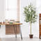 Realistic 6 Ft Faux Olive Tree In Cement Planter Perfect For Home Office  Gifting 0