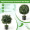 Artificial Ball Tree Set of 2 – Natural Look, Water & UV Resistant for Indoor/Outdoor Decor