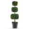 35 Inch Artificial Boxwood Topiary Ball Tree with Cement-Filled Pot – Realistic Fake Plant for Indoor & Outdoor Decor