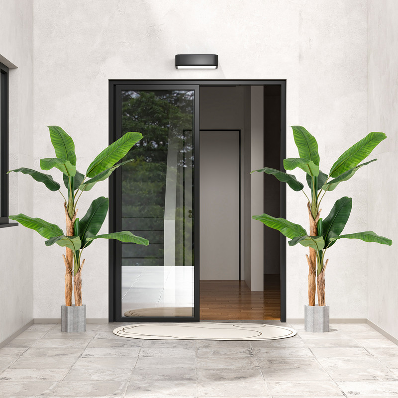 5.5/6.5 Feet Tall Artificial Banana Tree with 10/27 Large Leaves, Realistic Indoor/Outdoor Decor