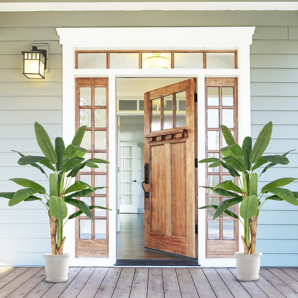 53 Feet Tall Bird Of Paradise Artificial Plant Faux Banana Leaf Tree For Home Office Decor 2