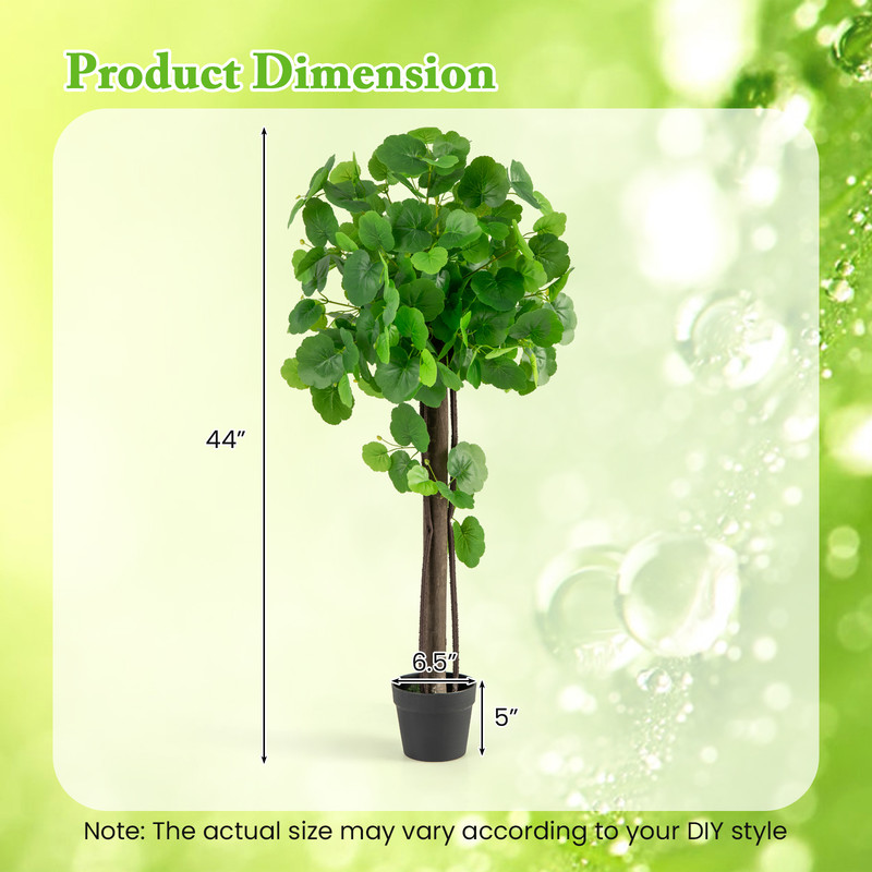 44 Inch Artificial Crabapple Tree With Adjustable Branches Lifelike Home  Office Decor 4
