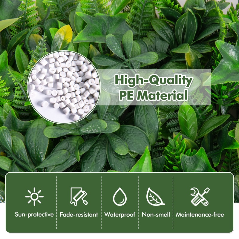 Artificial Hedge Boxwood Panel Faux Green Wall Panels With Diverse Leaves For Home Garden Wedding 5