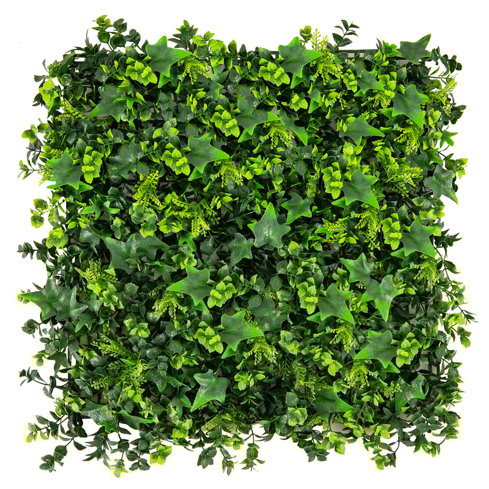 Artificial Greenery Foliage Panels With Insertable Branches Lush Faux Hedge Wall For Indoor Outdoor 0