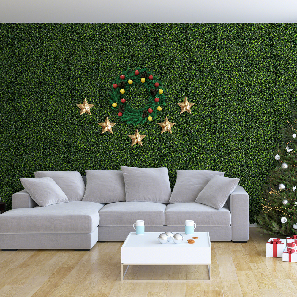 Artificial Gardenia Shrub Grass Panels Faux Topiary Hedge Wall For Privacy Fencing  Event Backdrops 2