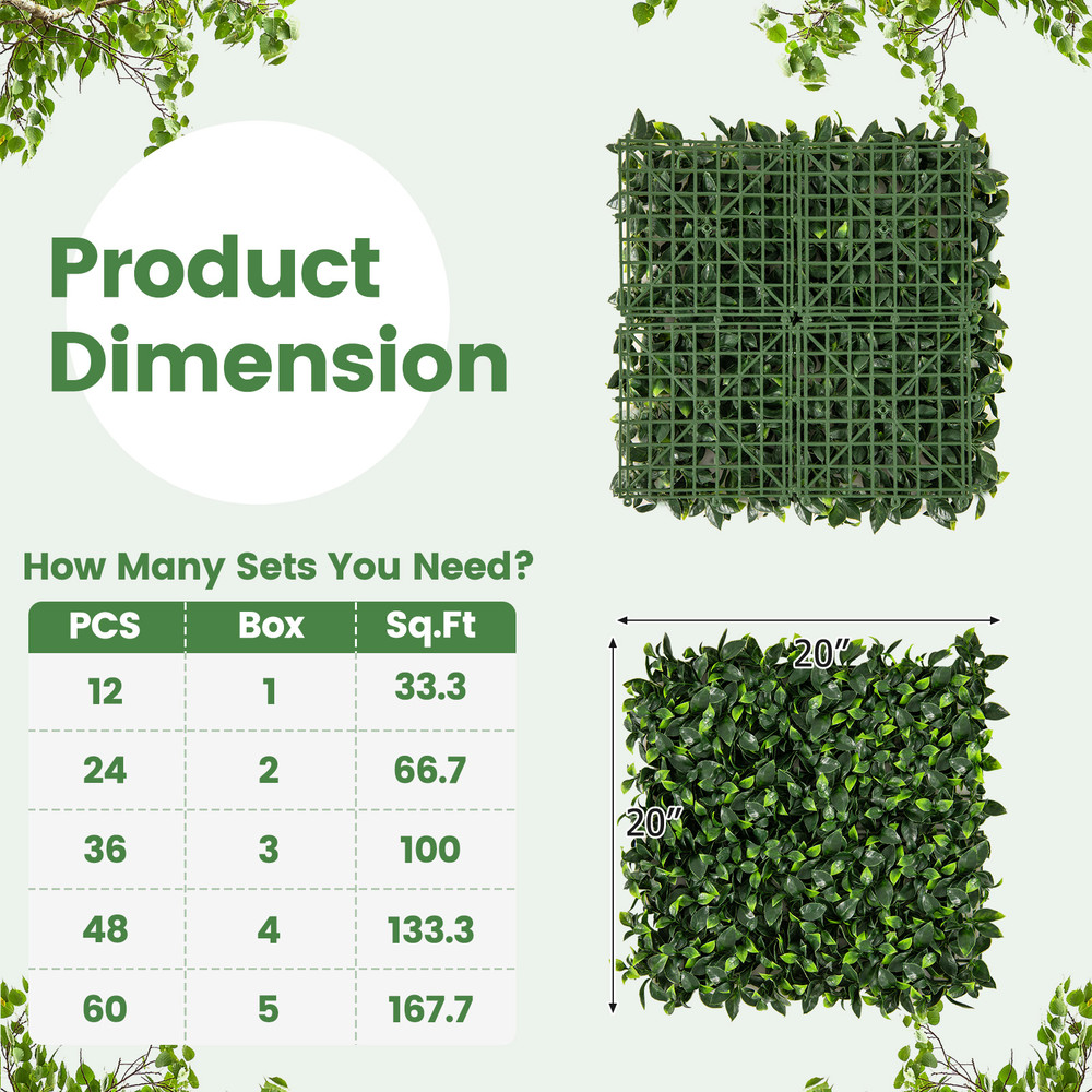 Artificial Gardenia Shrub Grass Panels Faux Topiary Hedge Wall For Privacy Fencing  Event Backdrops 5