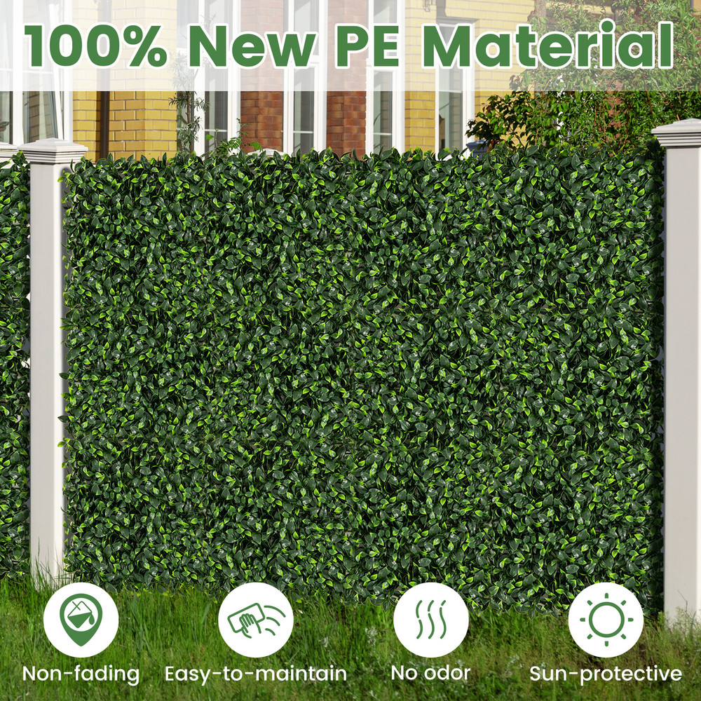 Artificial Gardenia Shrub Grass Panels Faux Topiary Hedge Wall For Privacy Fencing  Event Backdrops 4