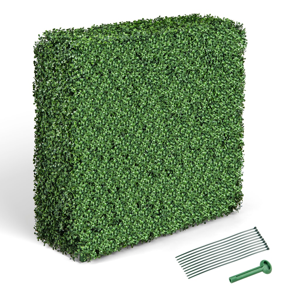 Artificial Hedge Wall Faux Greenery Room Divider Decorative Privacy Screen Fence For Indoor Outdoor 0