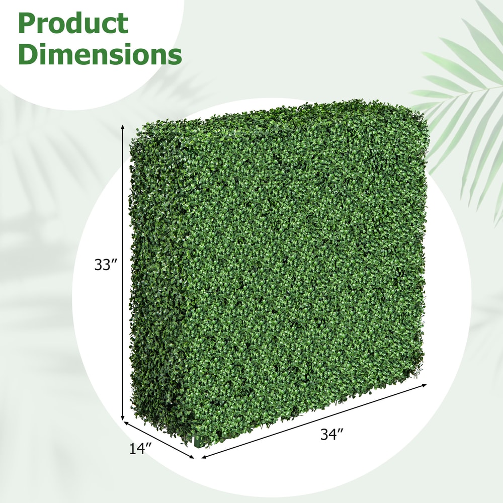 Artificial Hedge Wall Faux Greenery Room Divider Decorative Privacy Screen Fence For Indoor Outdoor 7