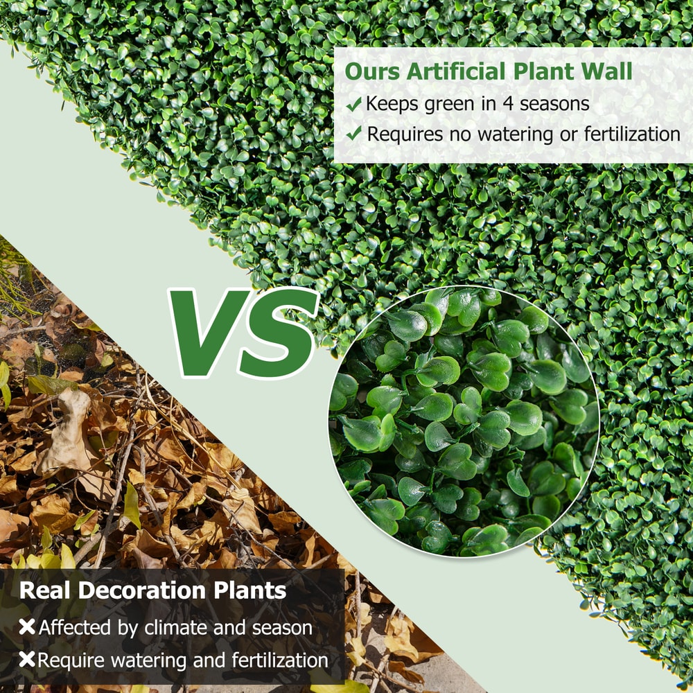 Artificial Hedge Wall Faux Greenery Room Divider Decorative Privacy Screen Fence For Indoor Outdoor 3