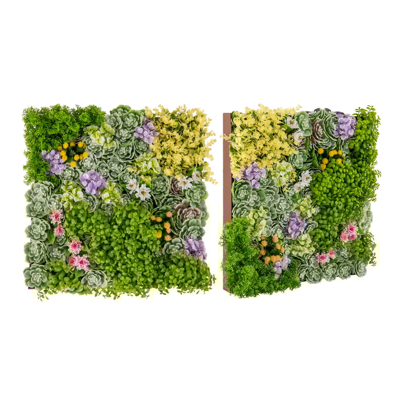 20" x 20" 3D Hanging Succulents – 10 Types Mixed Faux Plants for Balcony, Home & Office Decor