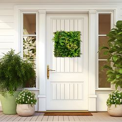 20" x 20" 3d hanging greenery hedge – 11 types of mixed faux plants for indoor & outdoor decor