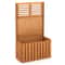 Premium Wooden Raised Garden Bed With Privacy Screen Freestanding Outdoor Planter With Trellis Hook 0