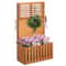 Premium Wooden Raised Garden Bed With Privacy Screen Freestanding Outdoor Planter With Trellis Hook 7