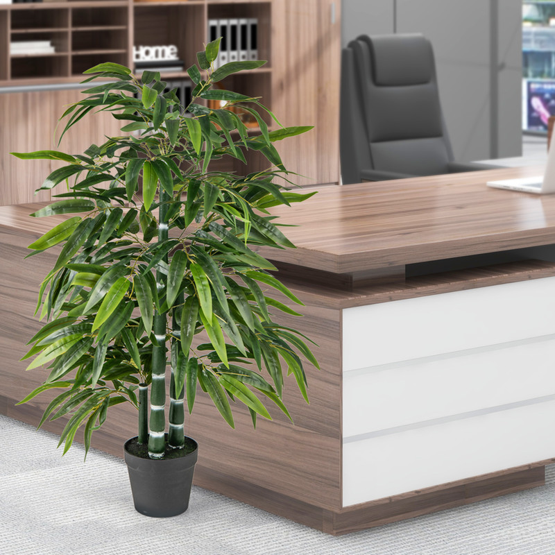 Realistic Fake Bamboo Leave Tree With PE Bamboo Trunk Indoor  Outdoor Faux Greenery Plant Decor For 3