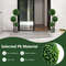 UV Protected Tall Artificial Boxwood Topiary Tree In Pot Decorative Faux Greenery For Porch Patio O 5