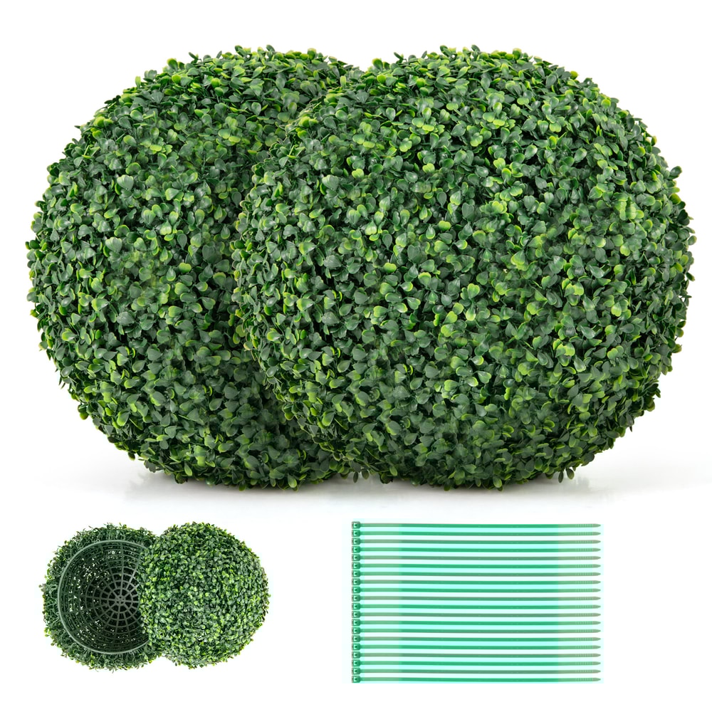 Artificial Plant Boxwood Topiary Ball For Patio Garden Front Door Balcony Backyard Decor UV Resist 0