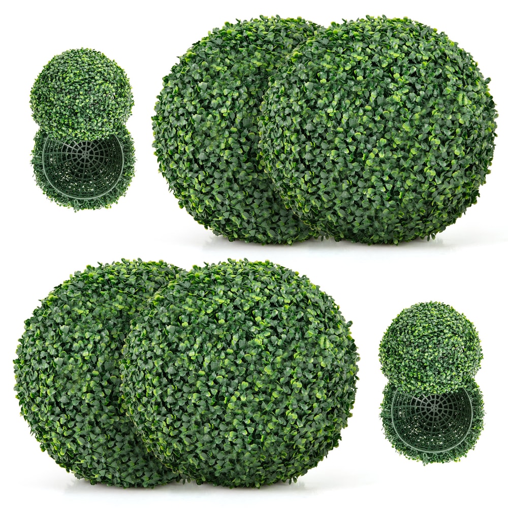 Artificial Plant Boxwood Topiary Ball For Patio Garden Front Door Balcony Backyard Decor UV Resist 7