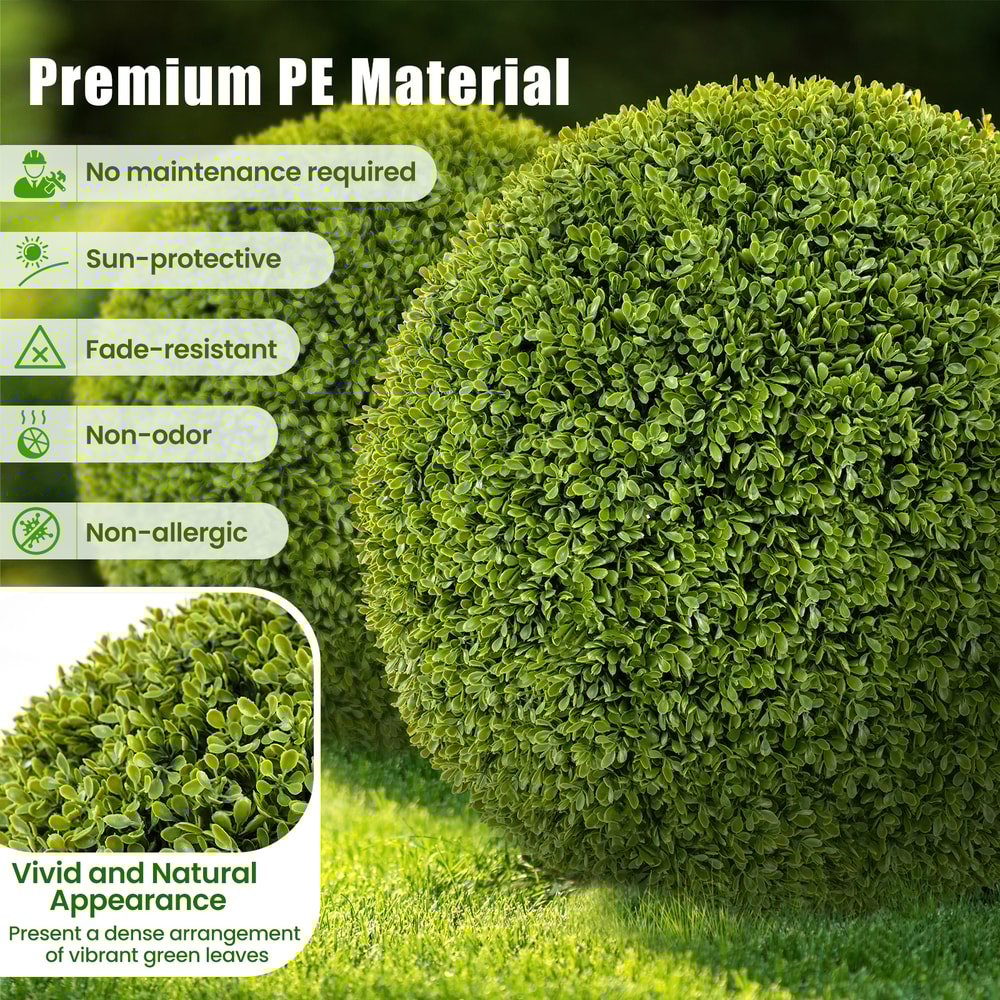 Set Of UVProtected Artificial Topiary Balls For Patio Garden Front Porch Backyard Outdoor Home Dec 3