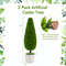Set Of Artificial Cedar Teardrop Shaped Bushes Faux Plants In Plastic Nursery Pots For Indoor Outd 7