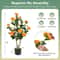 Artificial Camellia Tree With Blooming Flower Faux Indoor Potted Plant For Home Wedding Office Gif 7