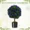 22 Inch Set Of 2 Artificial Purple Rose Topiary Ball Trees With CementFilled Pot Vibrant Stable De 4