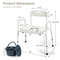 3in1 Bedside Commode Portable Toilet With Adjustable Height Heavy Duty Safety Frame  Raised Toilet  6