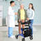 Folding Aluminum Rollator Walker with 8 Inch Wheels and Seat Lightweight & Portable Mobility Aid