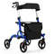 Folding Aluminum Rollator Walker with 8 Inch Wheels and Seat Lightweight & Portable Mobility Aid