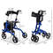 Folding Aluminum Rollator Walker with 8 Inch Wheels and Seat Lightweight & Portable Mobility Aid